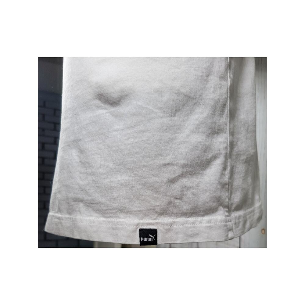 Puma Men's TShirt White Black Short Sleeve Medium - Picture 6 of 7